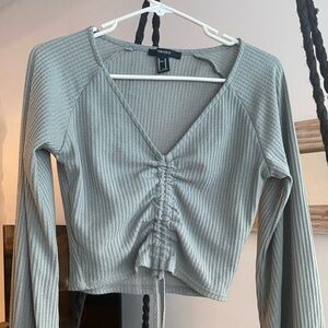 Forever 21 Women's Ribbed Long Sleeve Top